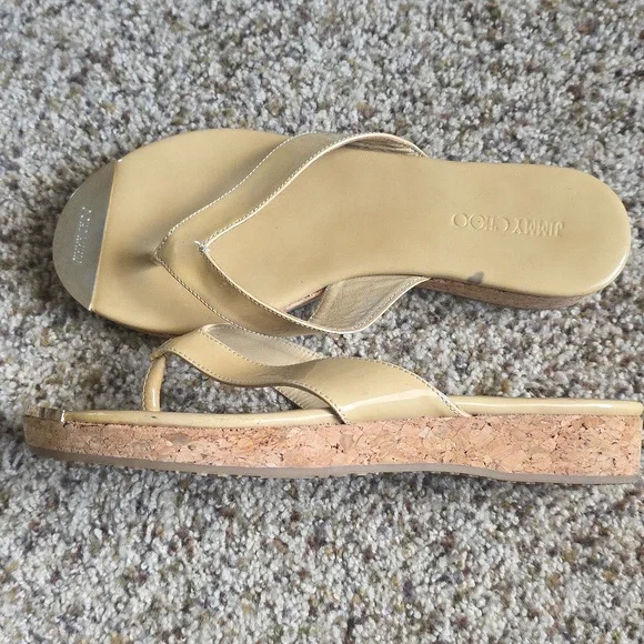 Jimmy Choo Patent Leather Sandals - Picture 5 of 11